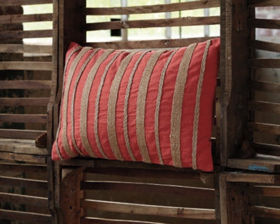 Zackery Pillow, Coral, large
