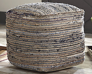 Every bit as practical as it is pretty. The boho-chic Absalom pouf is a spare seat, ottoman, end table and eye candy all in one. A perfect addition to your living space, bedroom or even the home office.Cotton/hemp cover | Dense polystyrene filling is super supportive and holds its shape | Hand-stitched | Spot clean | Zipper closure | Due to the use of natural materials, some variation may occur | Imported