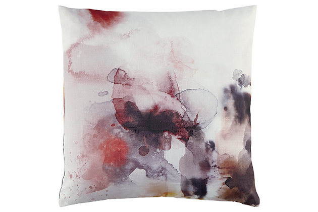 Dabble in the delightful. Accent pillow's wonderous watercolors bring an ethereal element to your space. Abstract art's floating-on-air mood captures the imagination.Polyester cover | Soft polyfill | Imported | Spot clean