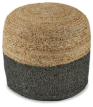 Sweed Valley Pouf, Natural/Black, large