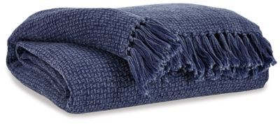 Yasmin Throw, Navy, large