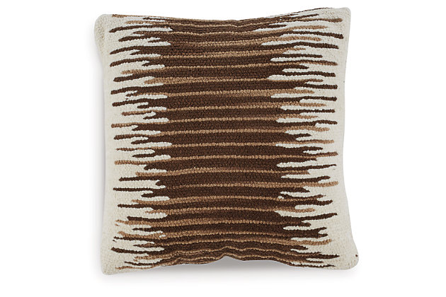 Talk about making an art form out of neutral tones and nubby texture. Wowing with handwoven details, the Wycombe accent pillow serves up the casually cool look you love and the cozy comfort you crave.Cotton cover | Handwoven | Soft polyfill | Zipper closure | Imported | Dry clean only