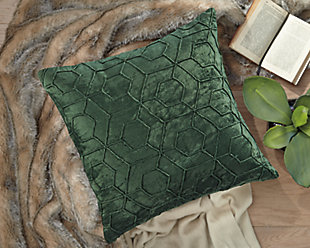 A feast for the senses. Sporting a chic hexagon design, the Ditman throw pillow brings fashionable flair and comfort anywhere you please.Viscose/cotton front; cotton back | Zipper closure | Soft polyfill | Spot clean only | Imported