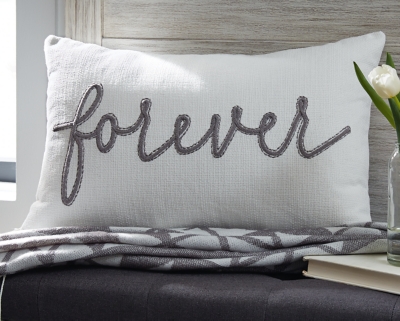 Forever Pillow, White/Gray