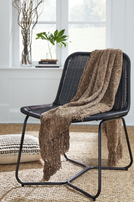 Tamish Throw, Brown, rollover