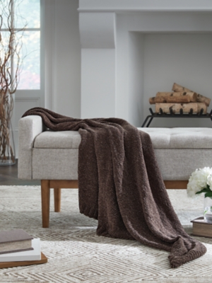 Anawood Throw, Brown, rollover