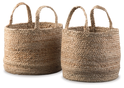 Hannah Assorted Stackable Basket Set with Handles (set of 3)
