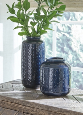 A2000130 Marenda Vase (Set of 2), Navy Blue sku A2000130