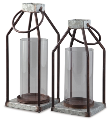 Contemporary Modern 3 Pillar Spiked Black Iron Candle Display