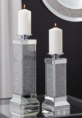 A2000410 Charline Candle Holder (Set of 2), Mirror sku A2000410