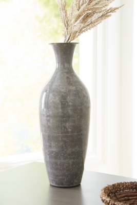 Brockwich Medium Vase, Antique Gray