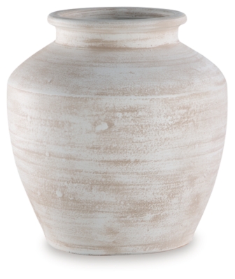 Meadie Vase, Distressed White, large
