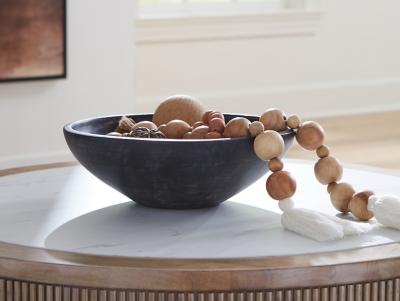 Meadie Bowl, Distressed Black, rollover