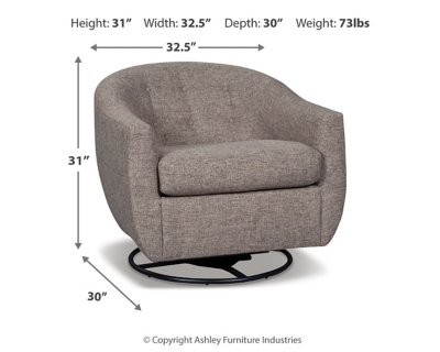 Ashley furniture swivel online barrel chair