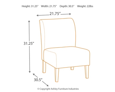 Triptis Accent Chair, Gray/Tan, large
