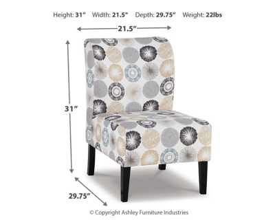 Triptis Accent Chair, Gray/Tan, large