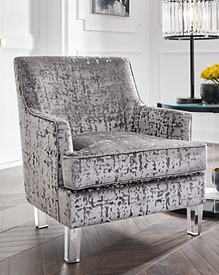 Gloriann Accent Chair, Pewter, rollover