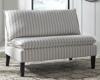 Arrowrock Accent Bench, White/Gray