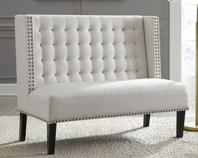 A3000116 Beauland Accent Bench, Ivory sku A3000116