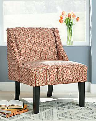 Janesley Accent Chair, Orange/Cream, rollover