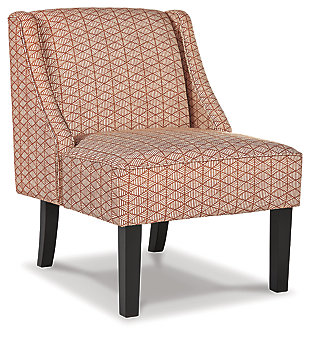 Janesley Accent Chair, Orange/Cream, large