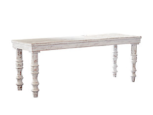 Dannerville Accent Bench, White, large
