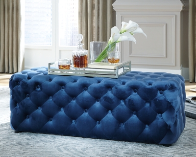 Lister Accent Ottoman, Navy, rollover