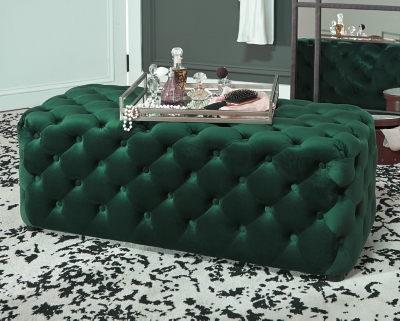 Lister Accent Ottoman, Green, rollover