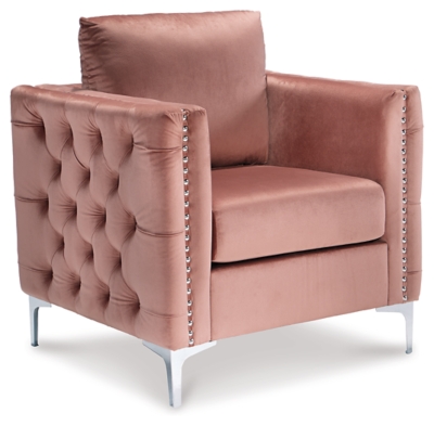 baby pink accent chair