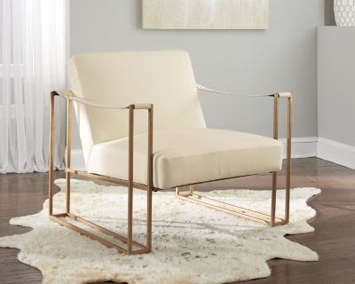 Kleemore Accent Chair Leather, Cream