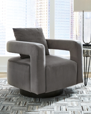 A3000256 Alcoma Swivel Accent Chair, Otter sku A3000256