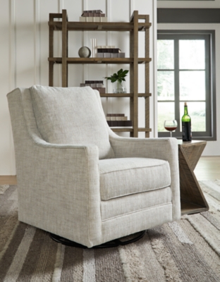 Kambria Swivel Glider Accent Chair, Fog, large