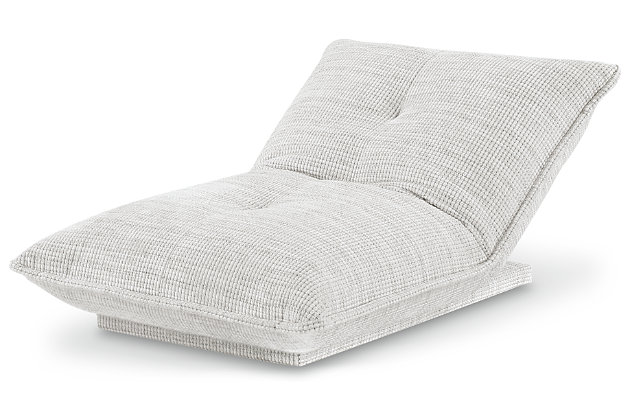 Relax in ultimate comfort with the Baxford cozy lounge chair in gray. This versatile design has 3 different adjustment settings to choose from and can even be used as a comfy floor pillow.Plush polyester fabric | Ratchet back | Attached back and seat cushion | No assembly required