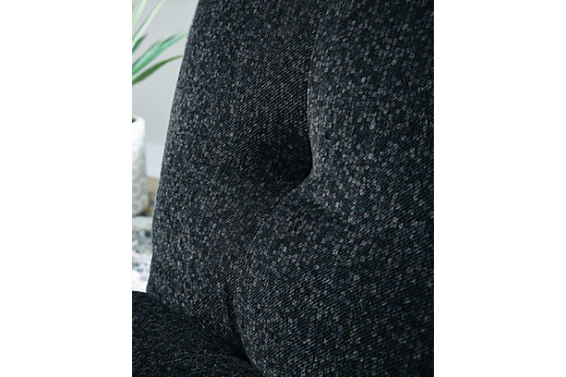 Relax in ultimate comfort with the Baxford cozy lounge chair in charcoal gray. This versatile design has 3 different adjustment settings to choose from and can even be used as a comfy floor pillow.Plush polyester fabric | Attached back and seat cushion | Ratchet back | No assembly required