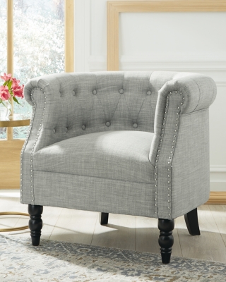Deaza Accent Chair, Light Gray