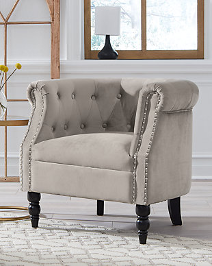 Deaza Accent Chair, Taupe, rollover