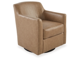 Bradney Leather Swivel Accent Chair