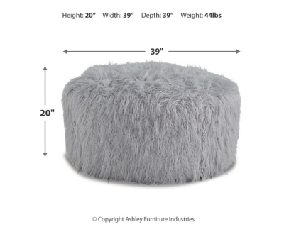 Galice Oversized Accent Ottoman, Light Gray, large