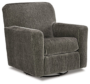 Herstow Swivel Glider Accent Chair, Charcoal, large