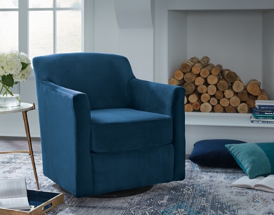 Bradney Swivel Accent Chair, Ink