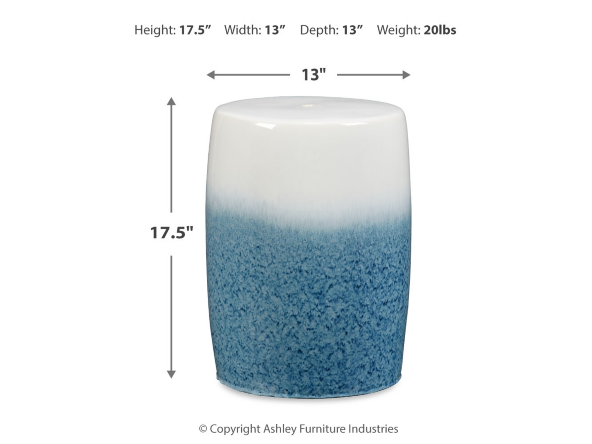 Ikegrove Stool - White/Blue