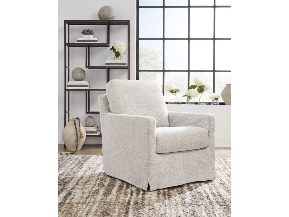 Nenana Next Gen Nuvella Performance Fabric Swivel Glider Accent Chair Ashley