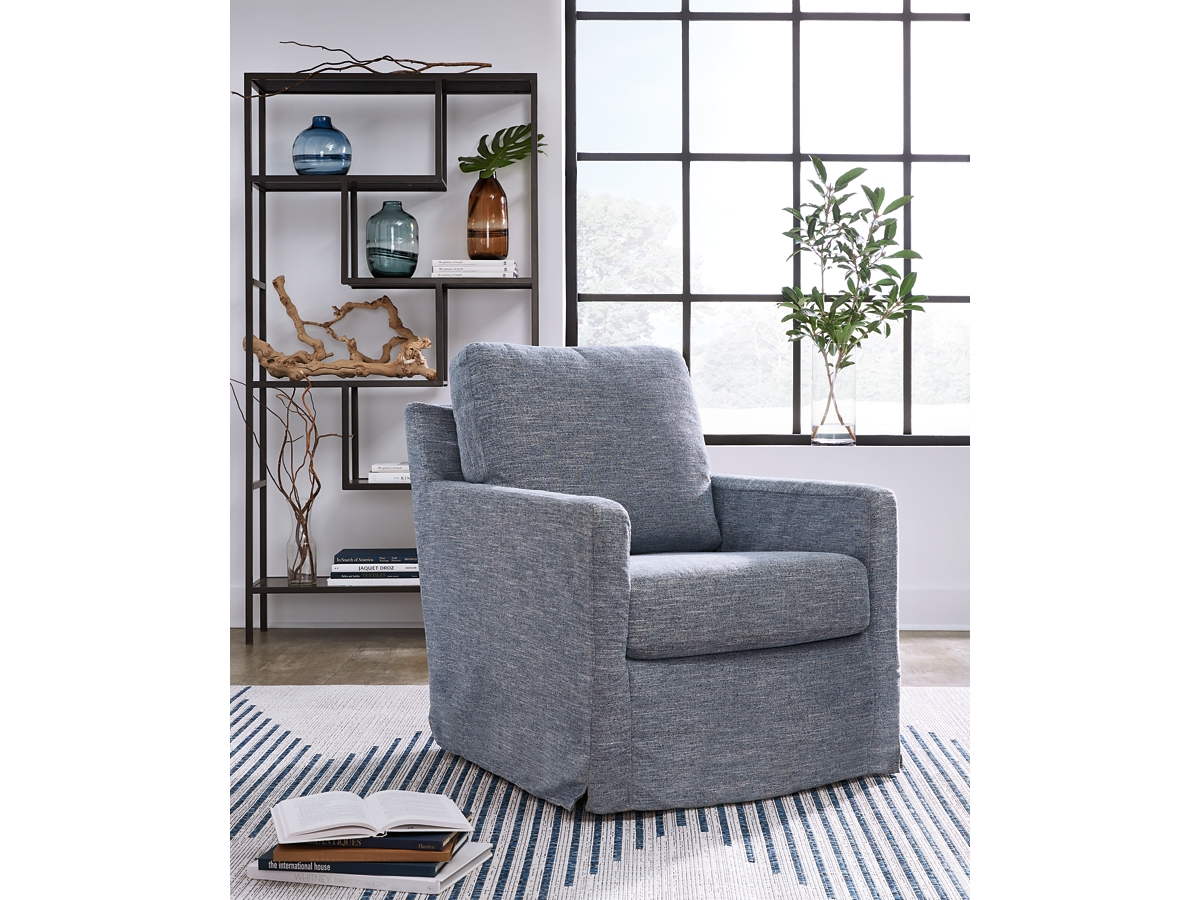 Nenana Next-Gen Nuvella Swivel Glider Accent Chair - Denim Nenana Next-Gen Nuvella Swivel Glider Accent Chair - Denim