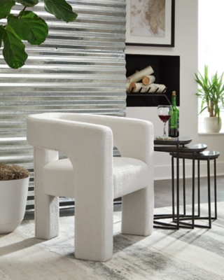 Landick Accent Chair, Ivory, rollover