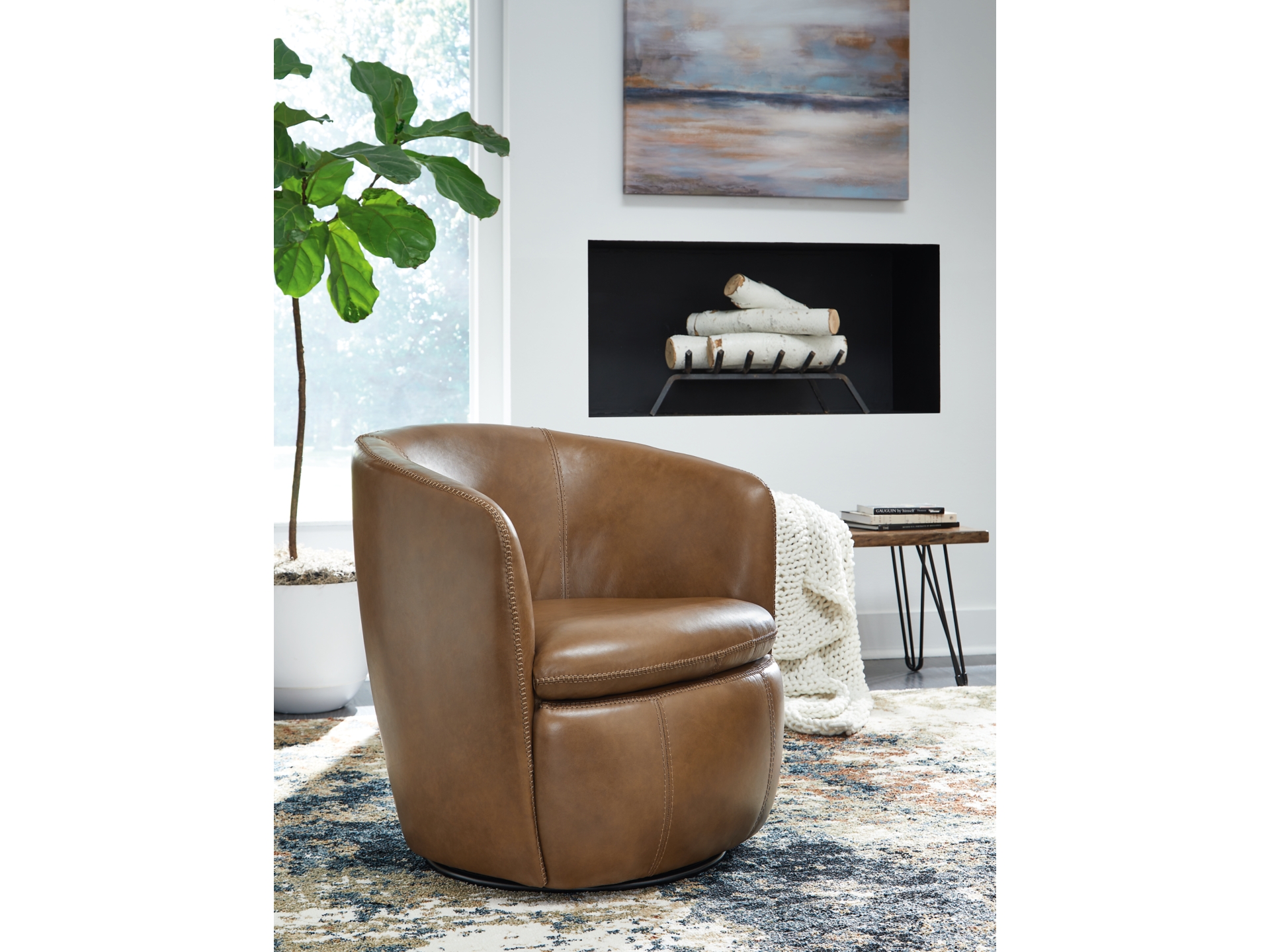 Image 2 of Kierreys Leather Swivel Chair 3 colors 