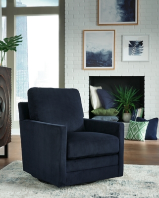 Icaman Swivel Chair, Navy, rollover