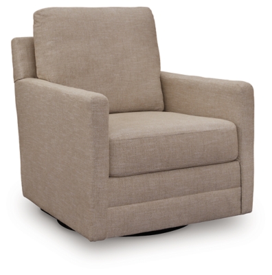 Freybourne Next-Gen Nuvella Swivel Accent Chair, Twill, large
