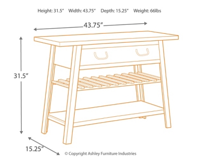 sofa table depth