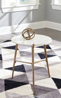 A4000004 Chadton Accent Table, White/Gold Finish sku A4000004