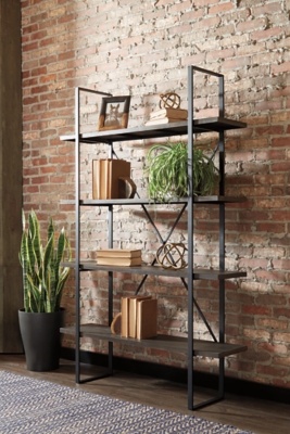 A4000017 Gilesgrove Bookcase, Black/Gray sku A4000017